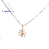 จี้เพชร จี้ทองสีชมพู จี้พิ้งค์โกลด์ เพชรแท้ พิ้งค์โกลด์แท้ P1079DPGe